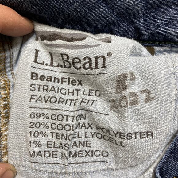 L. L. Bean Straight Fit Jeans Men’s Size 8 Blue Denim - Picture 8 of 10